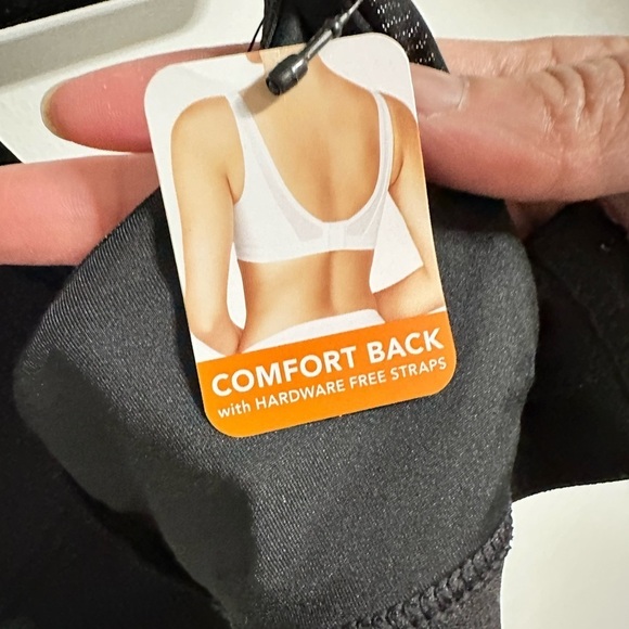 Warner’s Bra Bralette Mesh Black Straps Wireless Small 3509 - Picture 8 of 13